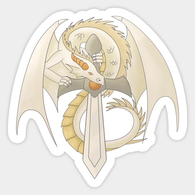 Topaz Sword Dragon Sticker by BiscuitSnack